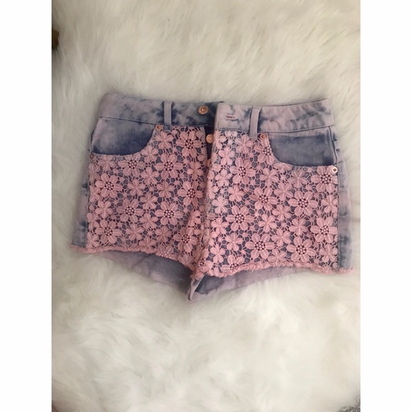 Topshop Pants - floral denim shorts
